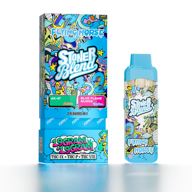 Flying Horse 3.8g Stoner Blend 2 IN 1 THC-IX + THC-P + THC-VIII Disposable Vape 5ct Box