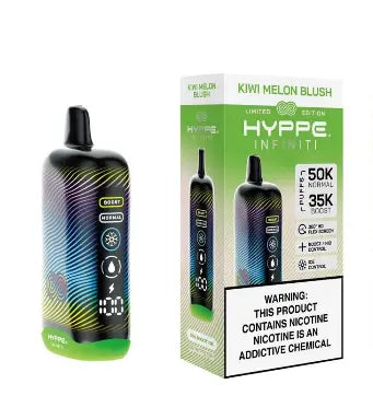 Hyppe Infiniti 50,000 Puffs 360* HD Flax Screen 5% Nic Disposable Vape 5ct Display Box