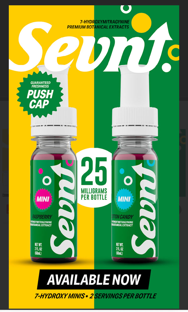 Sevn Premium 25mg Push Cap 7- Hydroxymitragynine Botanical Extract 4ct box - Premium  from H&S WHOLESALE - Just $35! Shop now at Y&M WHOLESALE