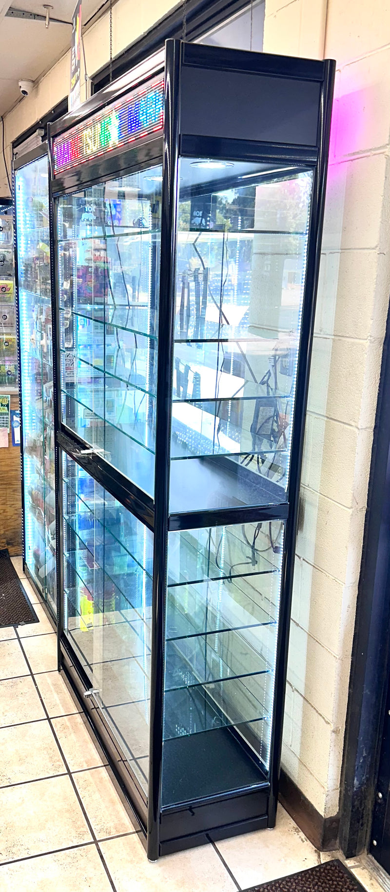 6 Feet Tall LED 6FT Display With Screendisplay With 8 doors - Premium  from H&S WHOLESALE - Just $1100! Shop now at Y&M WHOLESALE