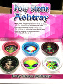 Poly Stone Ashtray 6ct Display - Premium  from H&S WHOLESALE - Just $22! Shop now at H&S WHOLESALE