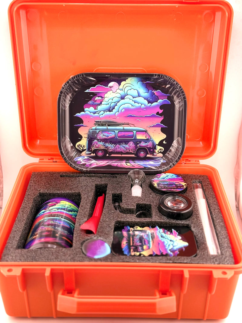 Round Juice Bong + Cane Smoking Set (Suitcase) 12pcs 1ct Case - Premium  from H&S WHOLESALE - Just $17.50! Shop now at Y&M WHOLESALE