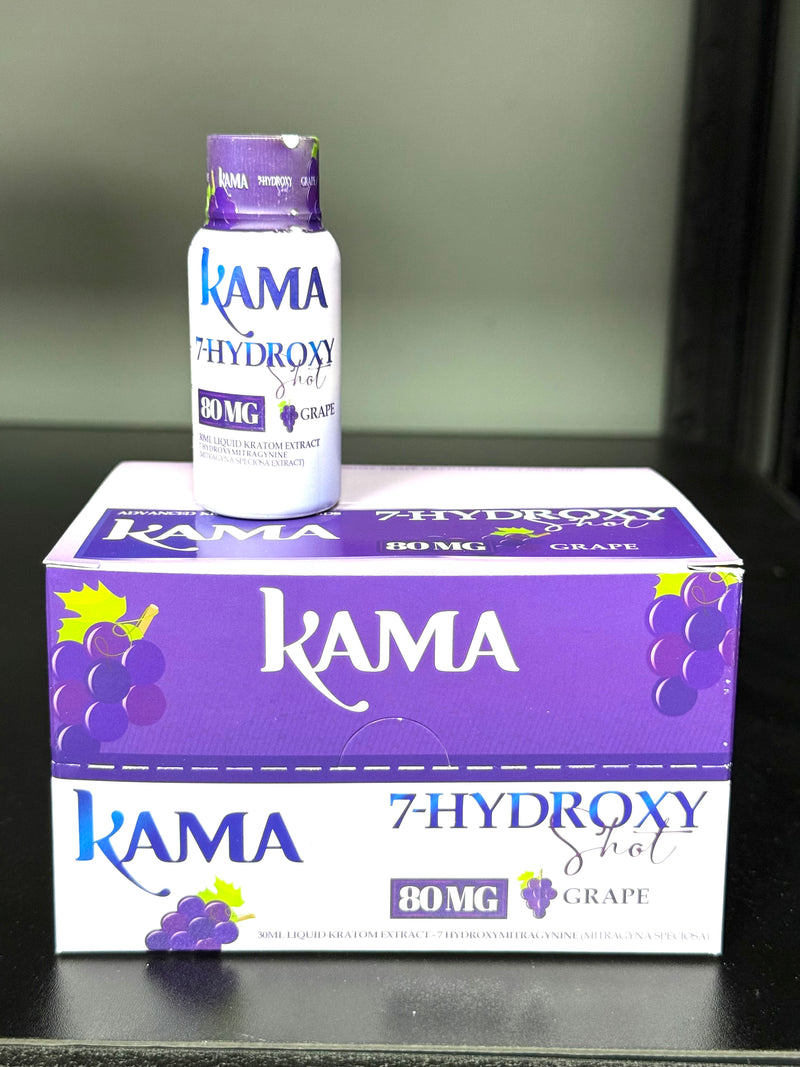 Kama 7 Hydroxymitragynine Shots 80mg 12ct Display Box - Premium  from Y&M WHOLESALE - Just $130! Shop now at Y&M WHOLESALE