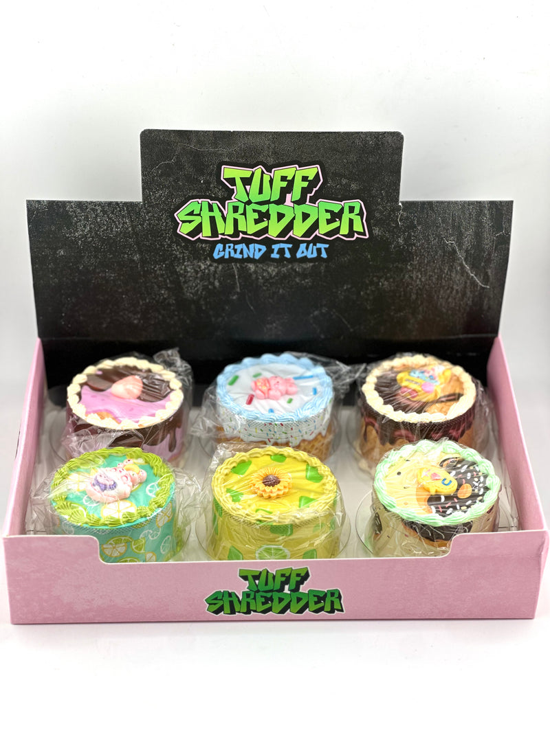 Tuff Shredder Cake Shape 4pc Grinder 6ct Box mixed