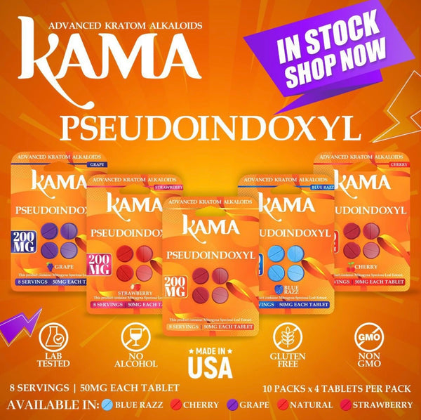 Kama Pseudoindoxyl 50mg 4pk Chewing Tablet 10ct Display Box