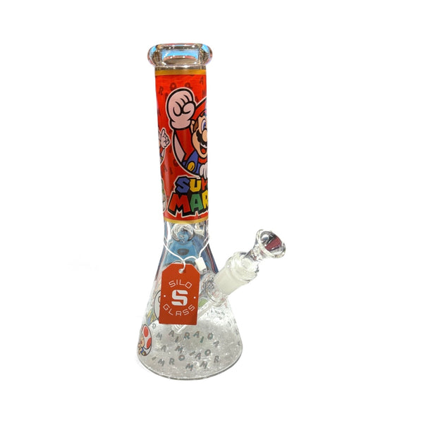 10” Silo Glass Water Pipe Super Mario 1ct #AL6037-D