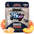 Dazed THCV 100mg 2pk Gummies Naked Peach 30ct Display Box