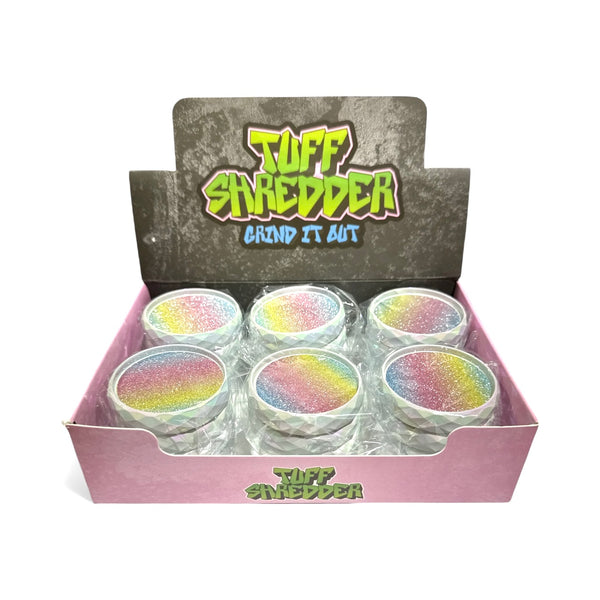 Tuff Shredder Metal Grinder Pastel Design 4pc 6ct Display Box #TS1068