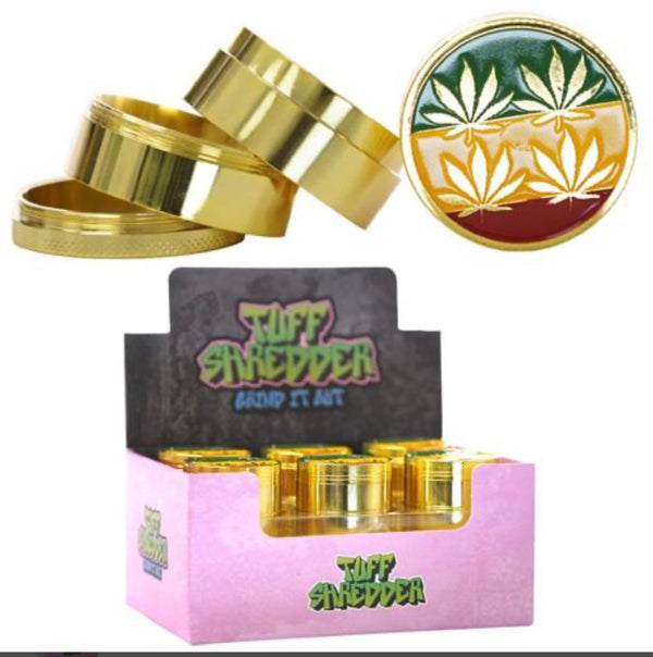 Tuff Shredder Gold Leaf Grinder 50*42mm 4pc 12ct Box