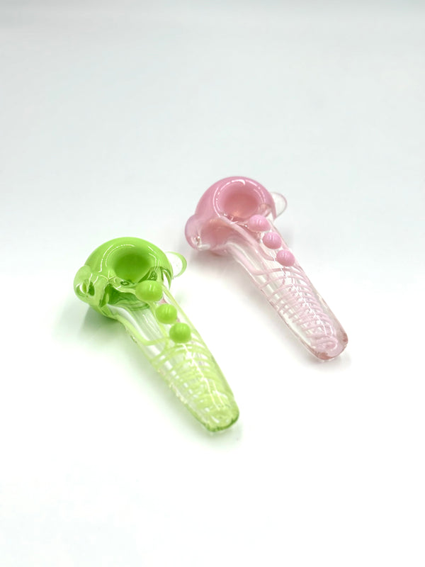 Colored Glass Slime Dots Large 5’’ Hand Pipe 1ct LP-119