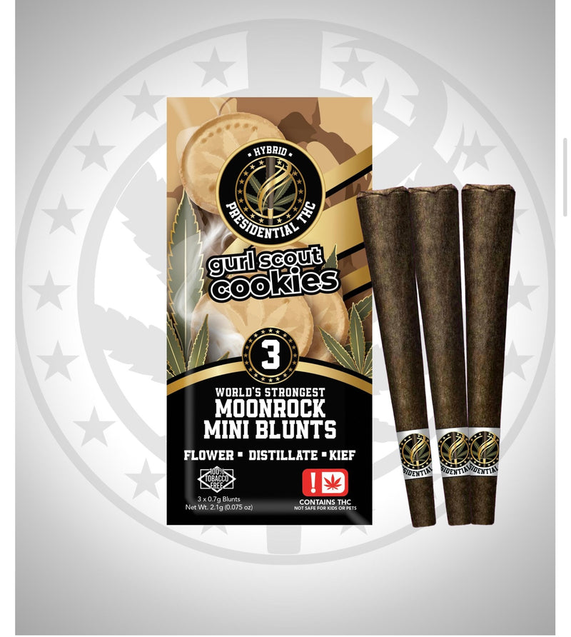 Presidential THC Moonrock & Liquid Diamonds - 3ct Mini Blunts 10ct Display Box - Premium  from Y&M WHOLESALE - Just $110! Shop now at Y&M WHOLESALE