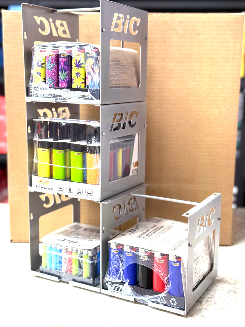Bic 4-Tier Modular Lighter Display - Premium  from H&S WHOLESALE - Just $265! Shop now at Y&M WHOLESALE