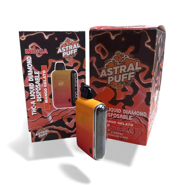 Astral Puff THC-A 3g Liquid Diamond Disposable Vape 5ct Display box