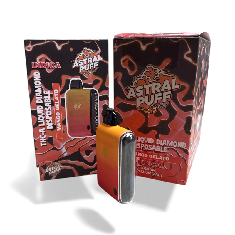 Astral Puff THC-A 3g Liquid Diamond Disposable Vape 5ct Display box