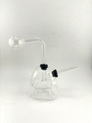 Skull Head Glass Ob Dbl Side Skull Clear 4” 1ct - Premium  from H&S WHOLESALE - Just $5.99! Shop now at H&S WHOLESALE