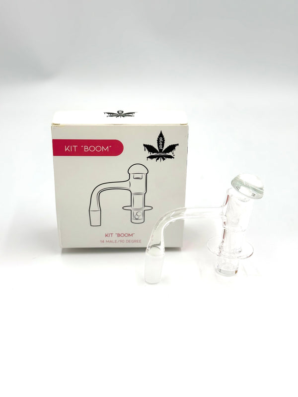 Aleaf Kit Boom Quartz Banger Round Glass Crab Cap Two 6mm Terp 14M/90D 1ct Box #ALD1053