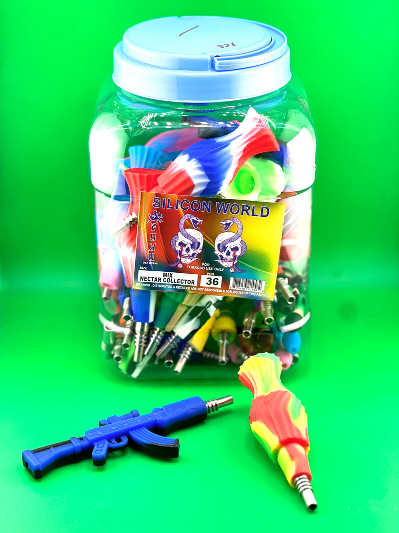 Silicone Pipe Mixed Jar 36ct - Premium  from H&S WHOLESALE - Just $126! Shop now at H&S WHOLESALE