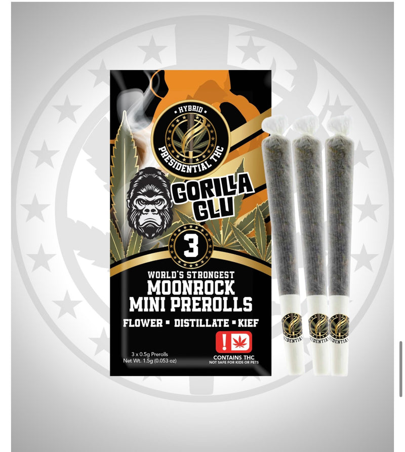 Presidential THC Moonrock & Liquid Diamonds - 3ct Mini Prerolls 10ct Display Box - Premium  from Y&M WHOLESALE - Just $80! Shop now at Y&M WHOLESALE