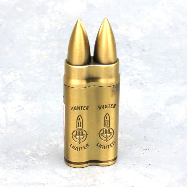Clickit Double Torch Lighter Flame Bullet Style Refillable Lighter 25ct GH-10865 ￼