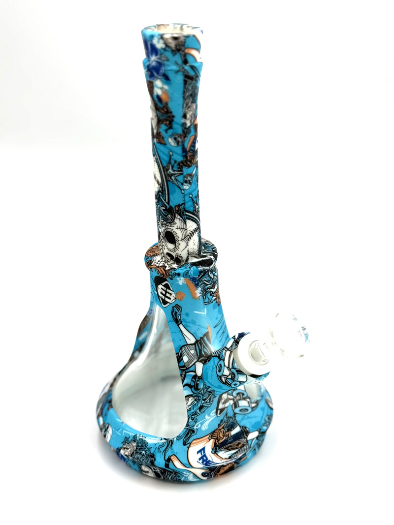 10’’ Silicone Straight Beaker Water Pipe 1ct SWP-43 Assorted Colors