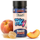 Dazed THCV 1300mg 26pk Gummies Naked Peach 6ct Jars Display Box