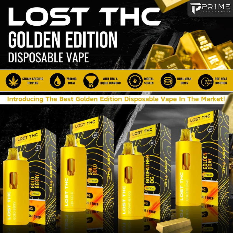 Lost THC V2 7.5g THC-A Live Sugar + D9 + D6 + THC-P Live Resin 5ct Disposable Vape - Premium  from H&S WHOLESALE - Just $85! Shop now at Y&M WHOLESALE