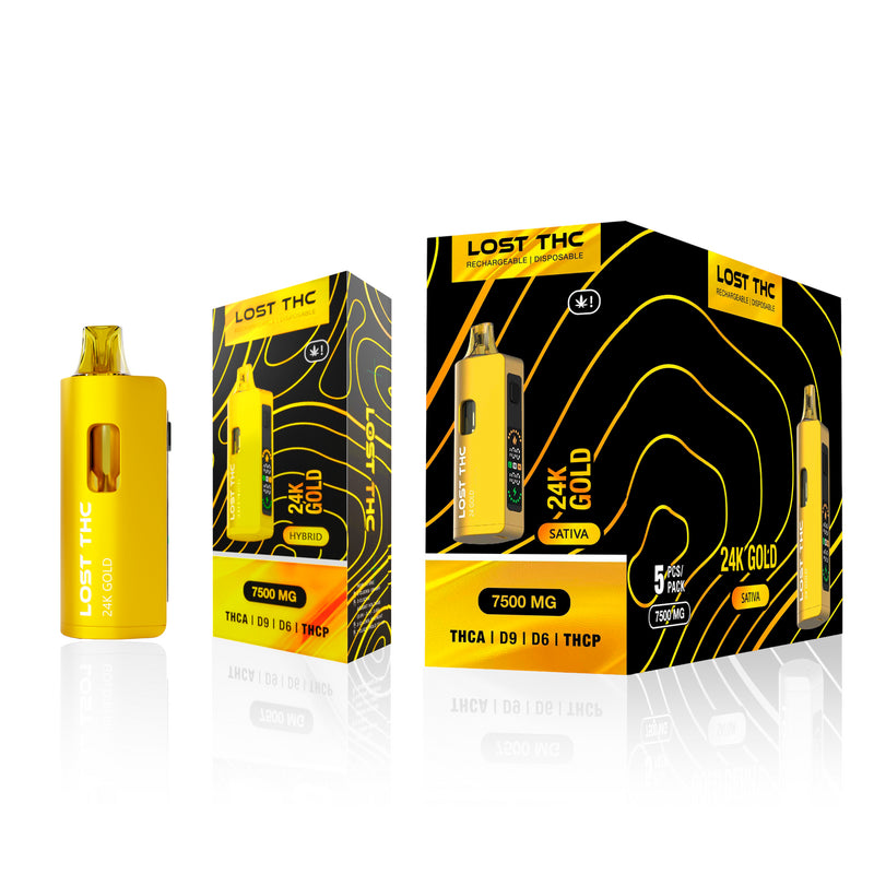 Lost THC V2 7.5g THC-A Live Sugar + D9 + D6 + THC-P Live Resin 5ct Disposable Vape - Premium  from H&S WHOLESALE - Just $85! Shop now at Y&M WHOLESALE