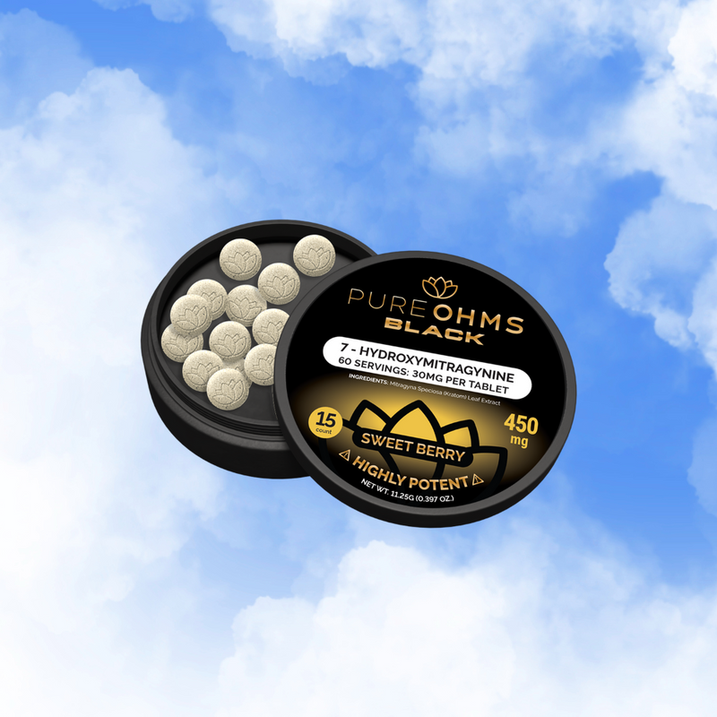 Pure OHMS Black 30mg 15ct Can 1ct