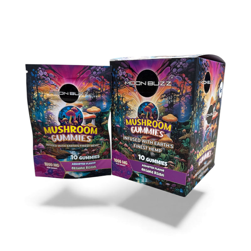 Moon Buzz Hemp 10pk Mushroom Gummies 1,000mg 6ct Display Bod