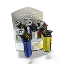 Scorch Torch Heavy Duty 4 Flame Metal Finish Hold Button 9ct Display Box