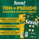 Sevn 7-Hydroxymitragynine Pure Extract 22mg Chewing Tablets With Pseudo 4pk 10ct Box - Premium  from H&S WHOLESALE - Just $90! Shop now at O&Z WHOLESALE