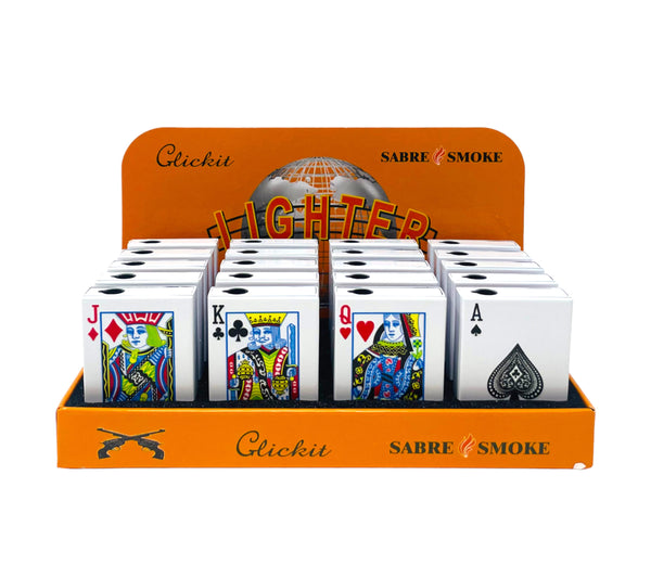 Clickit Playing Card Torch Lighter 20ct Display #GH-9289