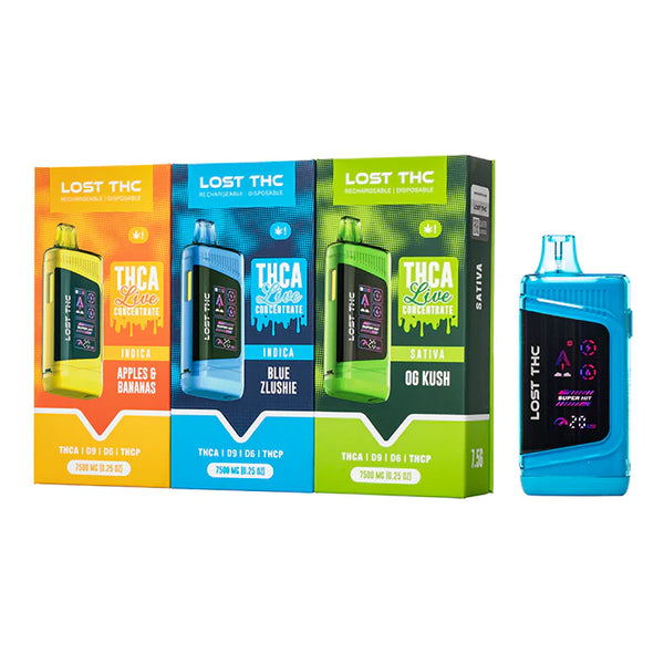 LOST THC THC-P+THC-A+ CB9A+D8 V3 7.5g Disposable 5ct Box - Premium  from H&S WHOLESALE - Just $90! Shop now at Y&M WHOLESALE