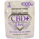 Dazed Brixz 1000mg CBD Live 2pk Gummies 15ct Display Box