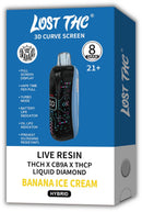 Lost THC 3D Curve Screen 8g Live Resin Disposable Vape 5ct Display Box