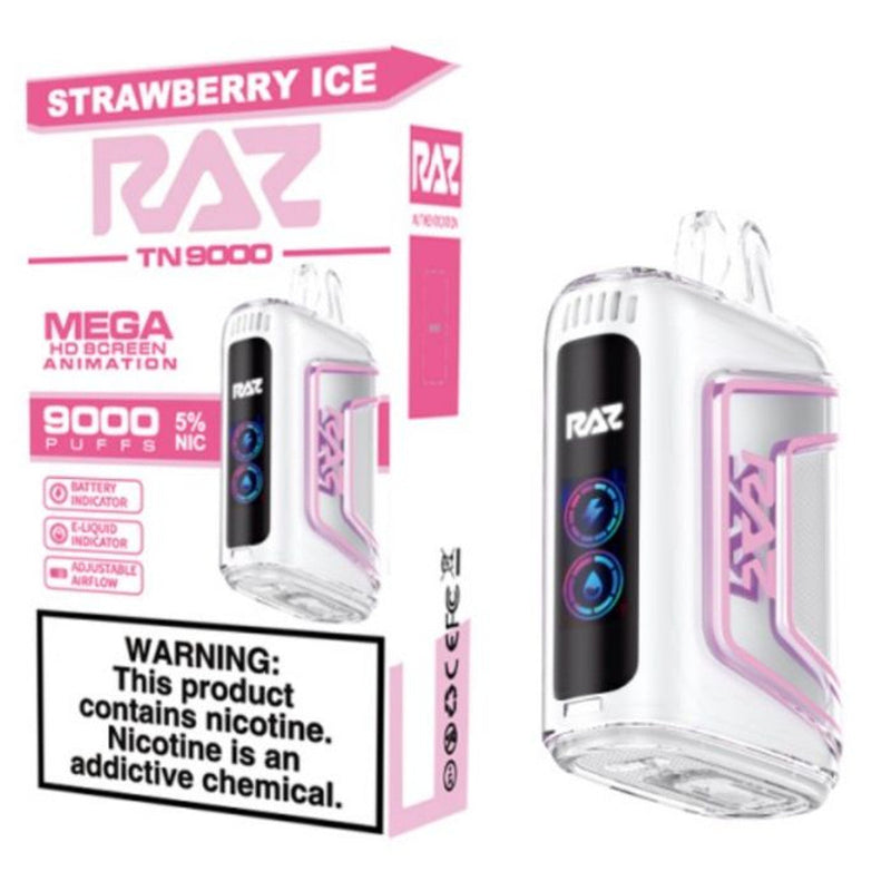 RAZ TN9000 Puffs Mega HD Screen 5ct Display 5% Nic Disposable Vape - Premium  from H&S WHOLESALE - Just $42.50! Shop now at O&Z WHOLESALE
