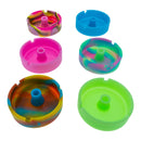 Fujima Silicone Glow-In-The-Dark Ashtray With Snuffer Mixed Colors 12ct Display Box