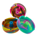 Fujima Silicone Glow-In-The-Dark Ashtray With Snuffer Mixed Colors 12ct Display Box