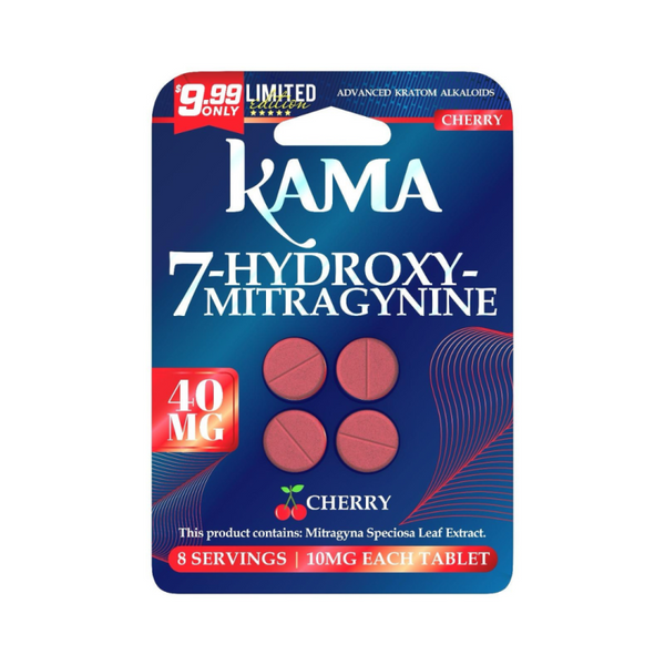 Kama 7 Hydroxymitragynine Pre Priced $9.99 4pk 40mg 10ct Box - Premium  from Y&M WHOLESALE - Just $65! Shop now at Y&M WHOLESALE