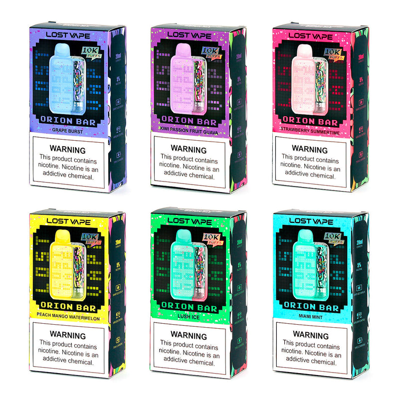 Lost Vape Orion Bar 10,000 Puffs 5% Nic Disposable Vape 5ct Display - Premium  from H&S WHOLESALE - Just $40! Shop now at H&S WHOLESALE