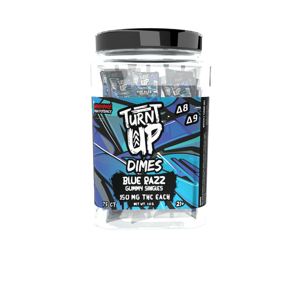 Turnt Up Keep It100 Dimes THC 75ct Jar Gummies - Premium  from H&S WHOLESALE - Just $95! Shop now at Y&M WHOLESALE