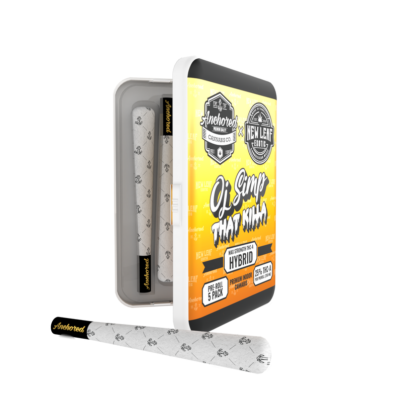 Anchored + New Leaf THC-A Prerolls 5pk 1ct Pack - Premium  from Y&M WHOLESALE - Just $19! Shop now at Y&M WHOLESALE