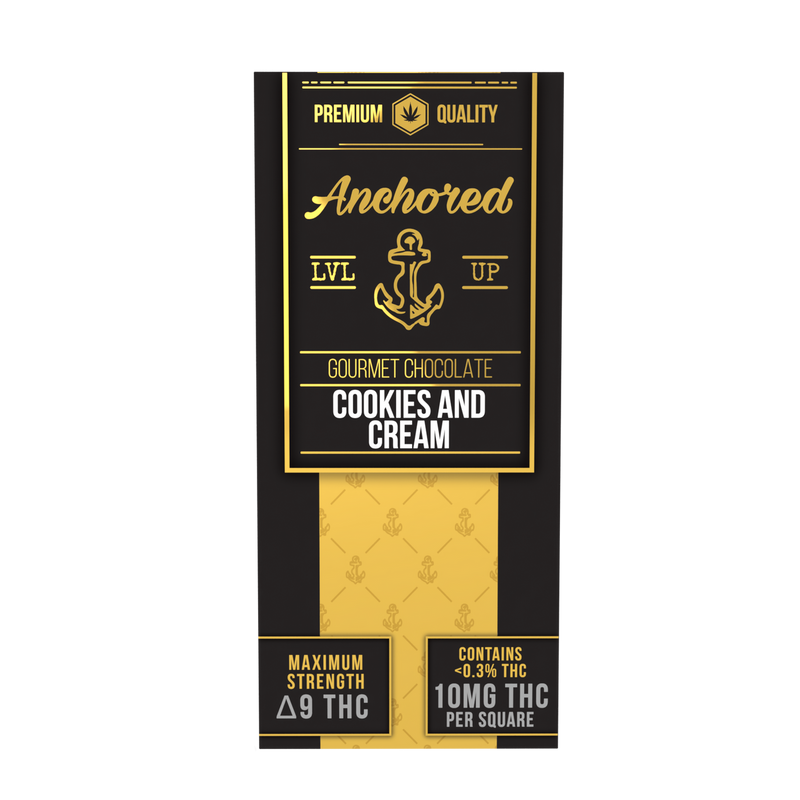 Anchored - Gourmet Chocolate-Maximum Strength D9 THC 100mg 1ct Box - Premium  from Y&M WHOLESALE - Just $8! Shop now at Y&M WHOLESALE