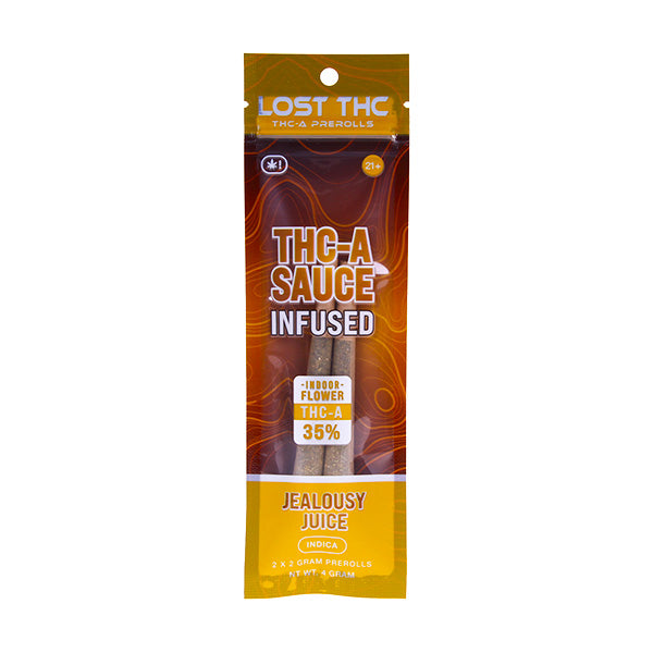 Lost THC-A Sauce Infused X2 Prerolls 2ct 2g 10ct Display Box - Premium  from Y&M WHOLESALE - Just $45! Shop now at O&Z WHOLESALE