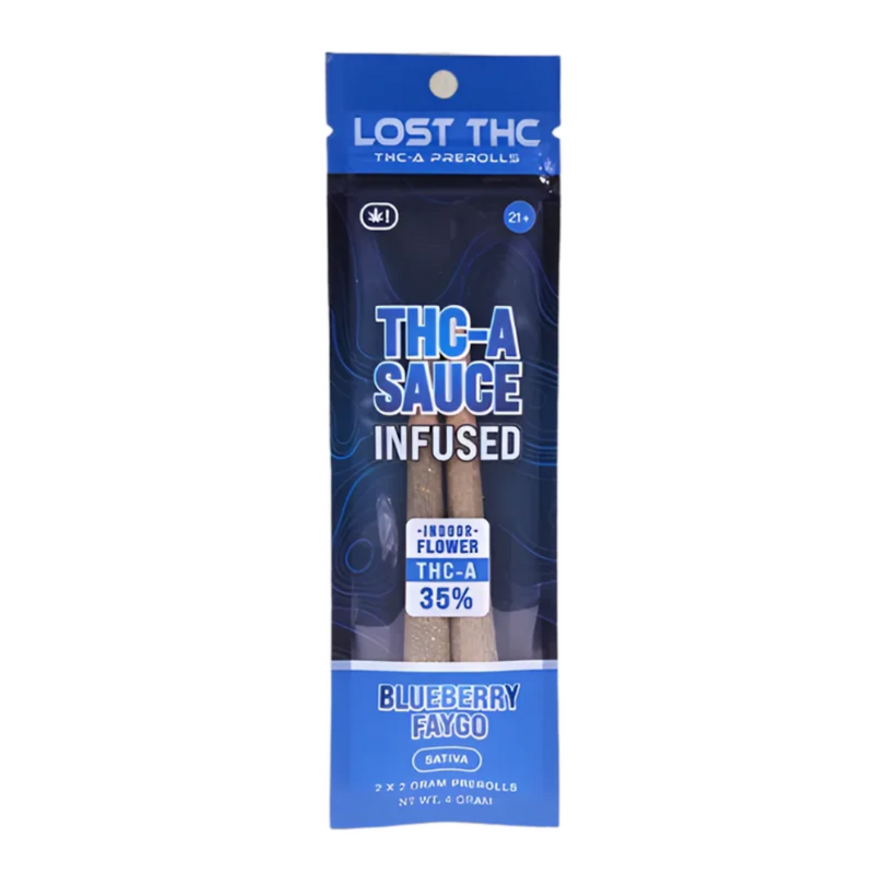 Lost THC-A Sauce Infused X2 Prerolls 2ct 2g 10ct Display Box - Premium  from Y&M WHOLESALE - Just $45! Shop now at O&Z WHOLESALE