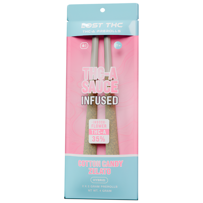 Lost THC-A Sauce Infused X2 Prerolls 2ct 2g 10ct Display Box - Premium  from Y&M WHOLESALE - Just $45! Shop now at O&Z WHOLESALE