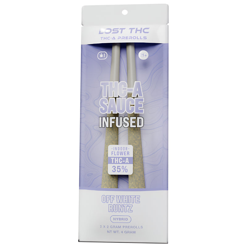 Lost THC-A Sauce Infused X2 Prerolls 2ct 2g 10ct Display Box - Premium  from Y&M WHOLESALE - Just $45! Shop now at O&Z WHOLESALE