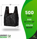 Black Plastic Bags 500ct Box - Premium  from Y&M WHOLESALE - Just $24.99! Shop now at Y&M WHOLESALE