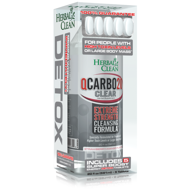 Herbal clean Qcarbo20 detox 20oz 1ct Bottle - Premium  from H&S WHOLESALE - Just $17.99! Shop now at Y&M WHOLESALE