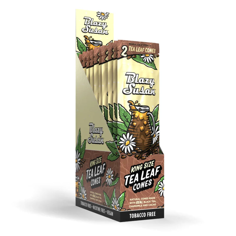 Blazy Susan Tea Leaf King Size 2pk Cone 10ct Display Box - Premium  from Y&M WHOLESALE - Just $16! Shop now at O&Z WHOLESALE